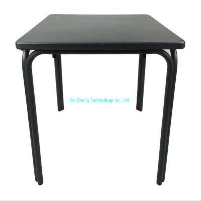 Absolute Rain Resistance Anti-Rust Carbon Steel Top Restaurant Cafe Bar Grill Table for Outdoor Use