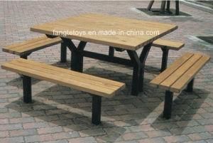 Park Bench, Picnic Table, Cast Iron Feet Wooden Bench, Park Furniture FT-Pb040
