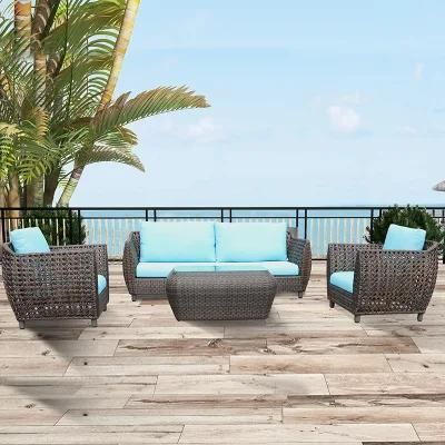 Combination Customized 4 Seater Garden Outdoor Sofa and Chair Set