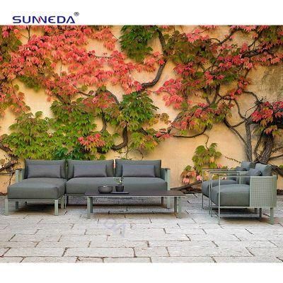 Presentable Garden Patio Outdoor UV Aluminum Meshed Frame Leisure Sofa Set