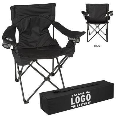 Deluxe Padded Folding Chair with Carrying Bag