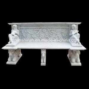 Marble Carving Sculpture Garden Bench, Garden Couch