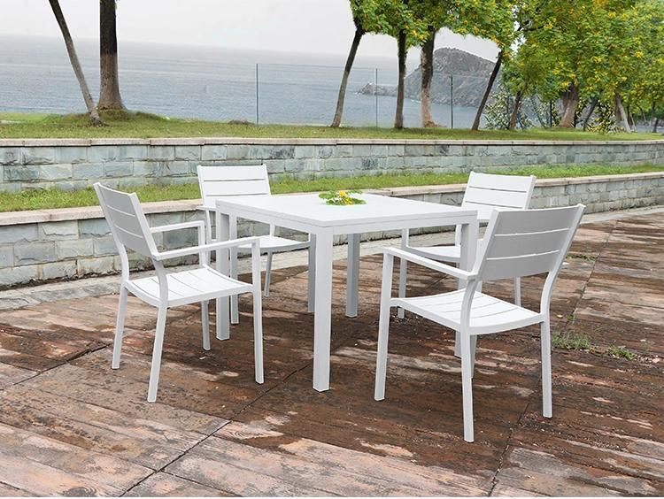 Aluminum High Quality Lowes Patio Set Outdoor Dining Table and Chairs