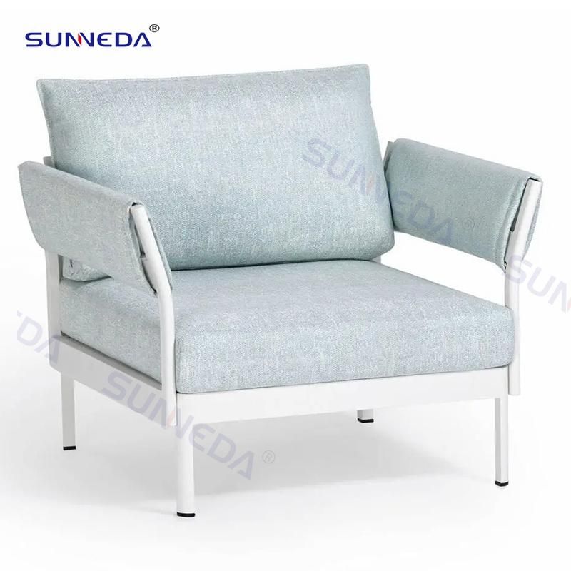 Hotel Garden Chair Outdoor Sofa Single Armrest Removable Outdoor Furniture House Sofa with Side Table