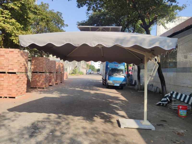 Lowes Patio White Parasol Aluminum Frame Rectangular Commercial Garden Table Outdoor Umbrella