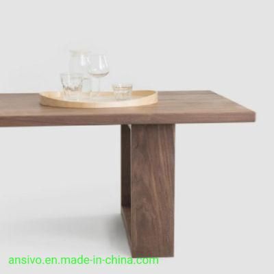 Solid Wood Dining Table for Home Wood Furniture with Good Price and Quality