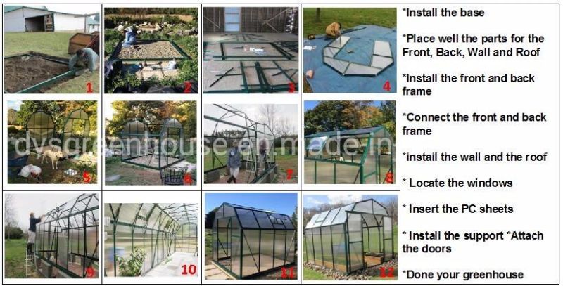 Growing System Greenhouse Flower House Rdgu0612-10mm