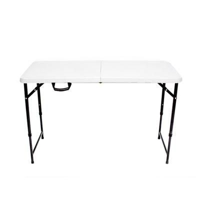 4FT Folding in Half Table in Adjustable and Storage Foldable Catering Table