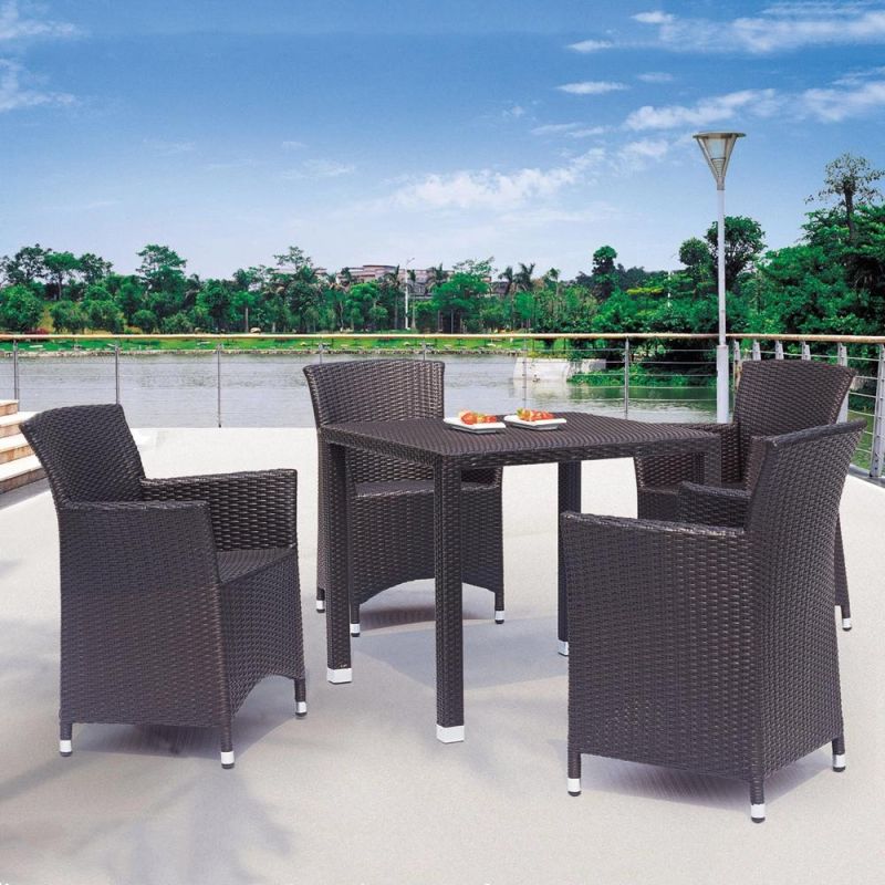 Factory Supply Patio Wicker Furniture Outdoor Patio Wicker Dining Sofa Set