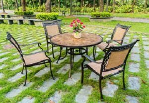 Cast Aluminum Table and Chair Set Patio Furniture Outdoor Leisure Furniture