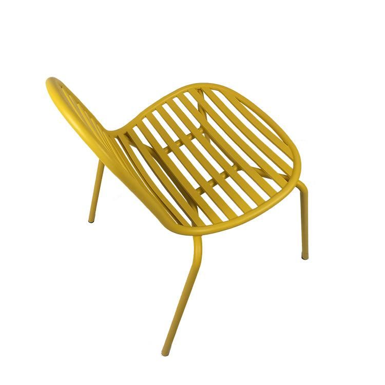 Modern Stylish Peanut Shape Outdoor Aluminum Leisure Garden Cafe Restaurant Bar Chair