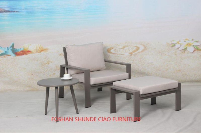 Selectional Garden Patio Aluminum Lounger Set Outdoor Furniture with Cushion
