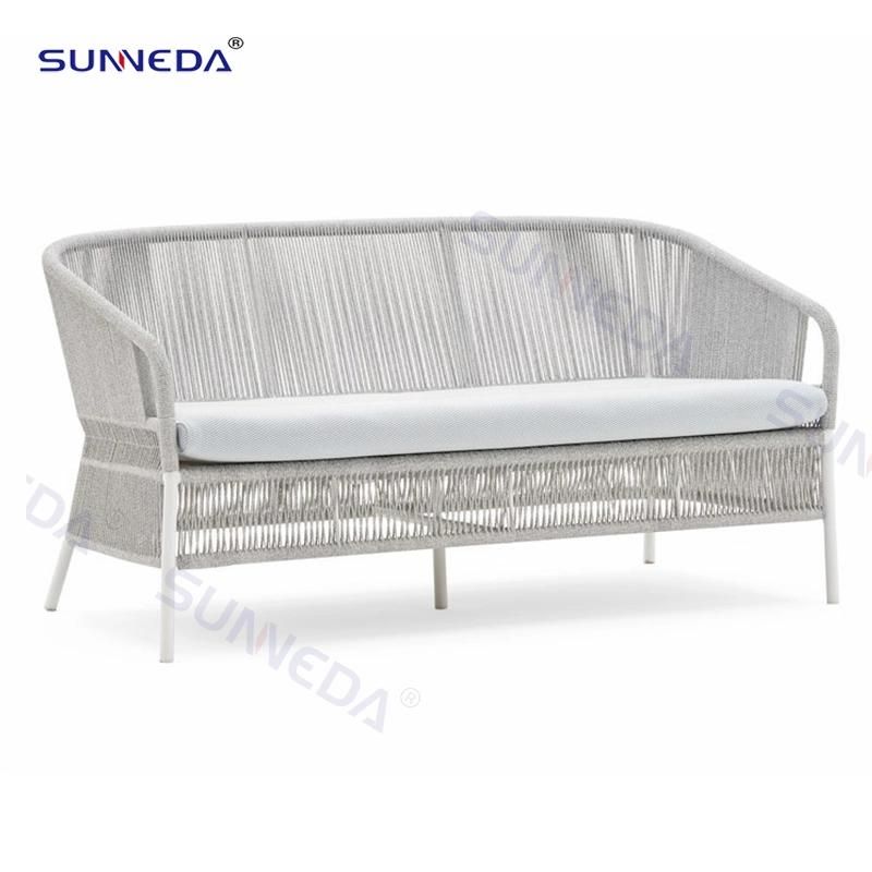 Outdoor PE Rattan Aluminum Ropewicker Weaving Patio Sofa Hotel Villa Resort Modern Patio Furniture