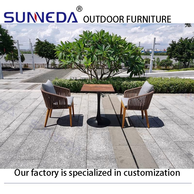 Teak Wood Like chair with Coffee Table Set Garden Furniture
