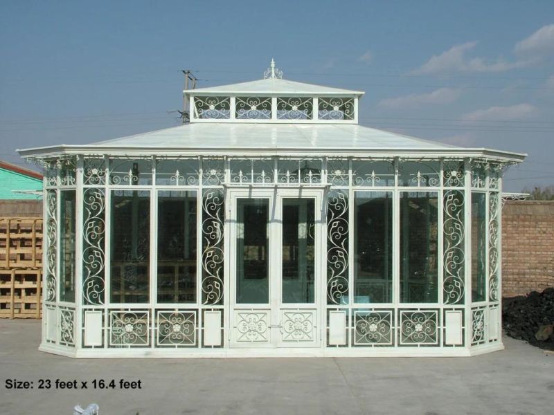 Garden Decoration Forged Iron Gazebo Greenhouse Conservatory
