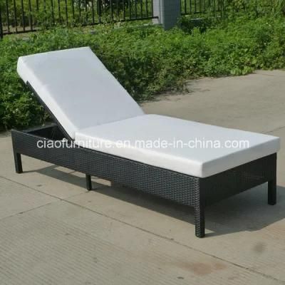 Garden Used Plastic Rattan Sun Lounger CF605L