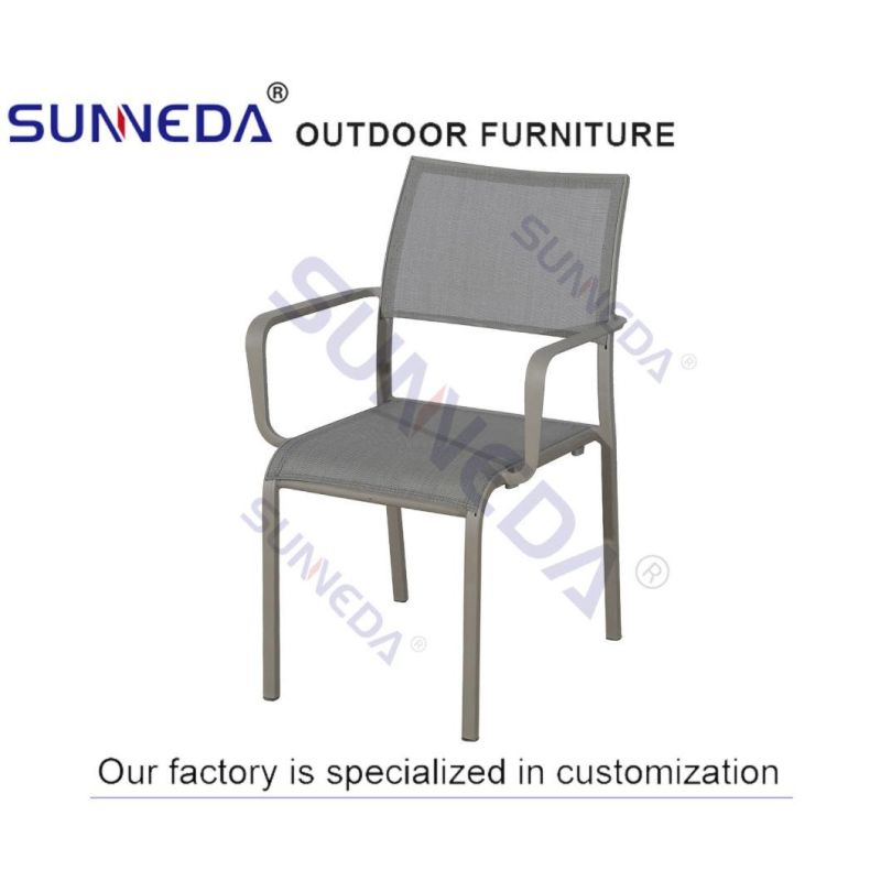 Outdoor Garden Rattan Luxury Chair Aluminum Dining Table and Chair Set for Many People