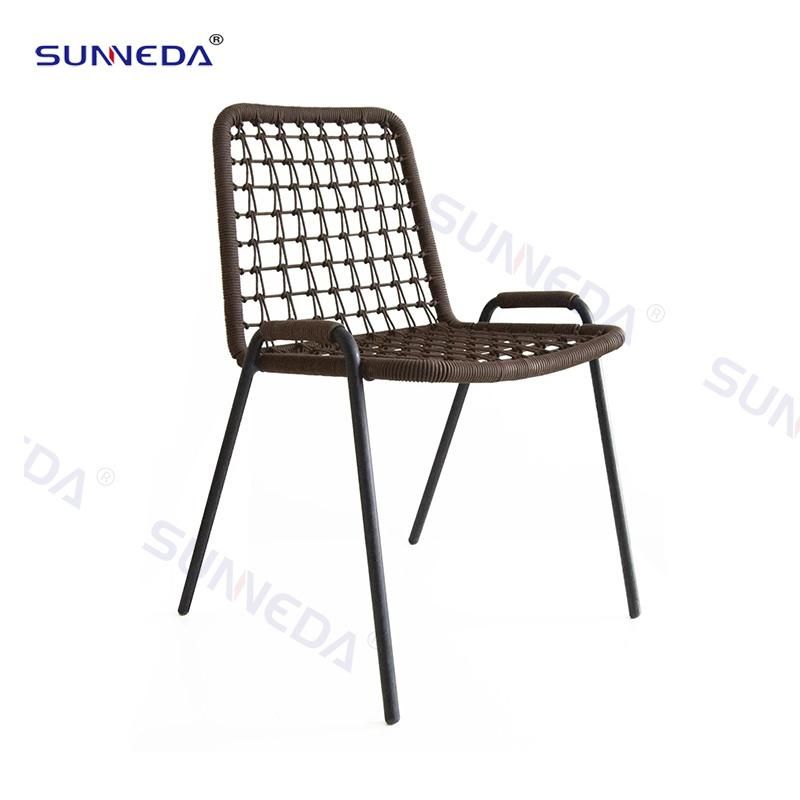 Modern Colorful Rope Sofa Chair Aluminum Single Chair