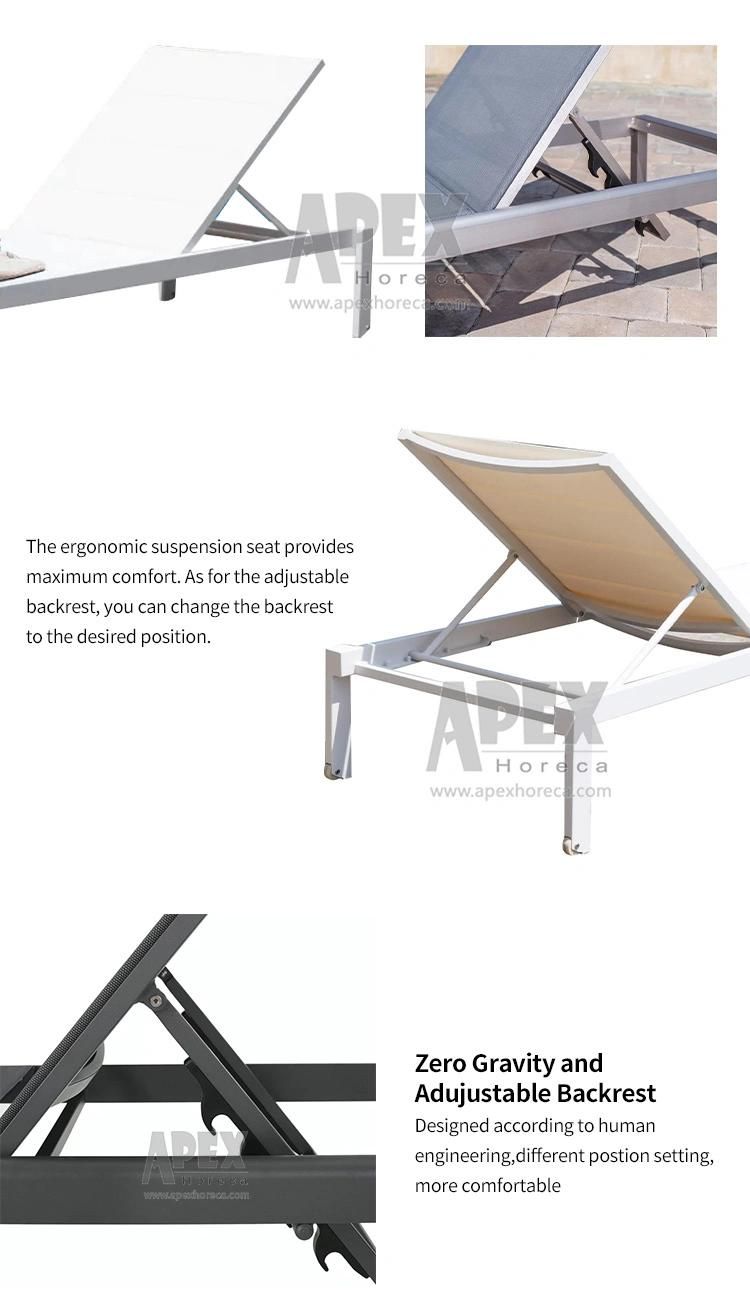 Patio Pool Lounge Adjustable Daybed Outdoor Beach Sun Lounger
