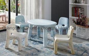 White Plastic Outdoor Table and Chair