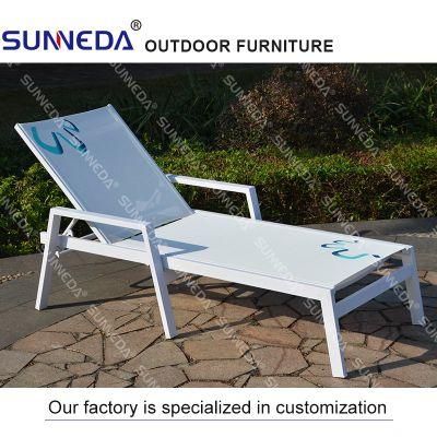Sunneda Outdoor Garden Hotel Patio Resort Beach Furniture Aluminum Sofa Chair Lounge &amp; Parasol