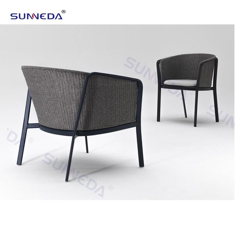 Hot Sale Dining Set Rope Commercial Outdoor Dining Chair Table Furniture