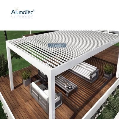 Easily Assembled Automatic Louvered Roof System Garden Shading Tent Gazebo For Backyard