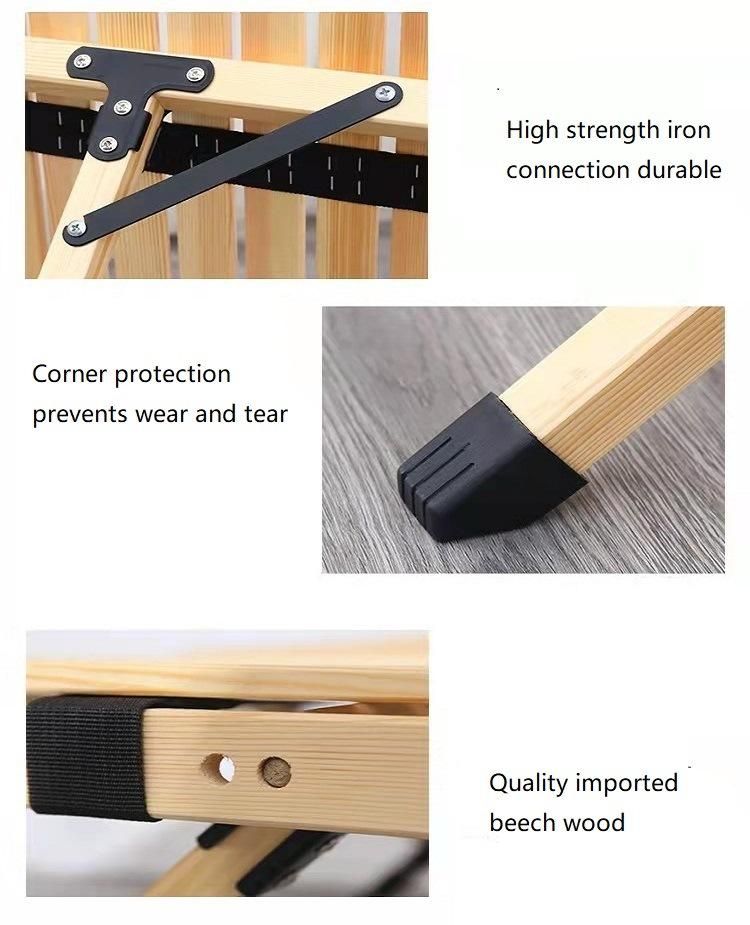 Modern Outdoor Simple Furniture Folding Solid Wood Beach Camping Picnic Table