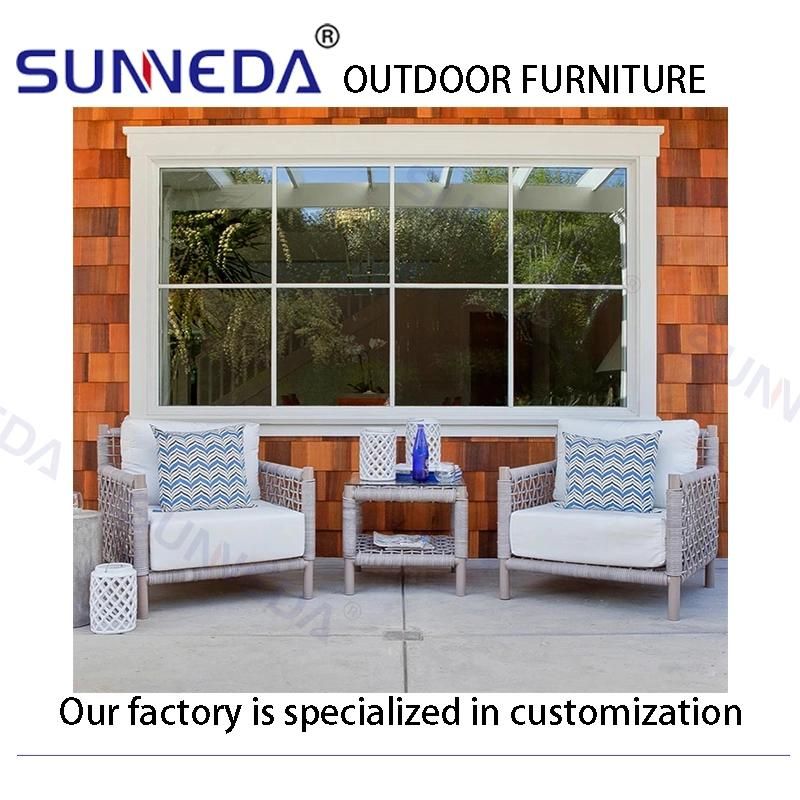 All Weather Bistro Patio Hotel Courtyard Garden Sofa with Table Furniture