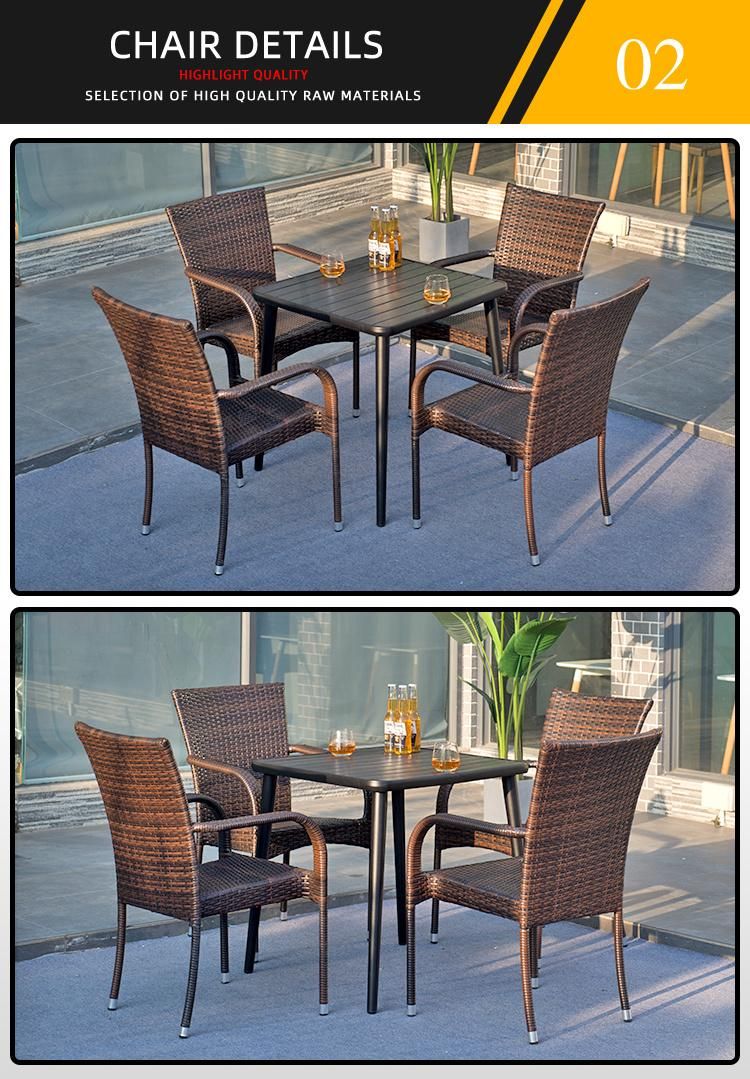 Outdoor Rattan Terrace Garden Leisure Chairs and Tables