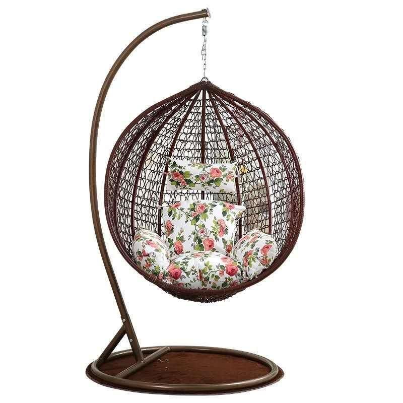 Single Person Indoor Home Hanging Rattan Wicker Leisure Swing Chair