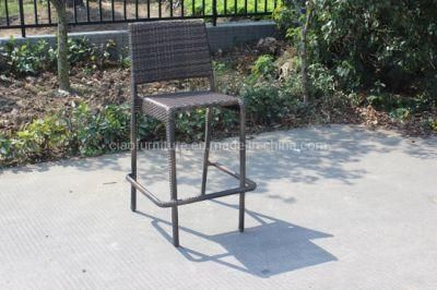 Stackable Bistro Garden Patio PE Rattan Bar Chair Outdoor Furniture