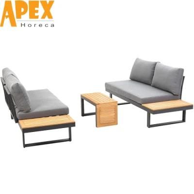 China Wholesale Modern Fashion Design Outdoor Garden Patio Furniture Aluminum Frame Sofa