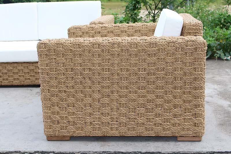 Modern Outdoor Garden Hotel Cafe Coffee Table Rattan Furniture Sofa Set