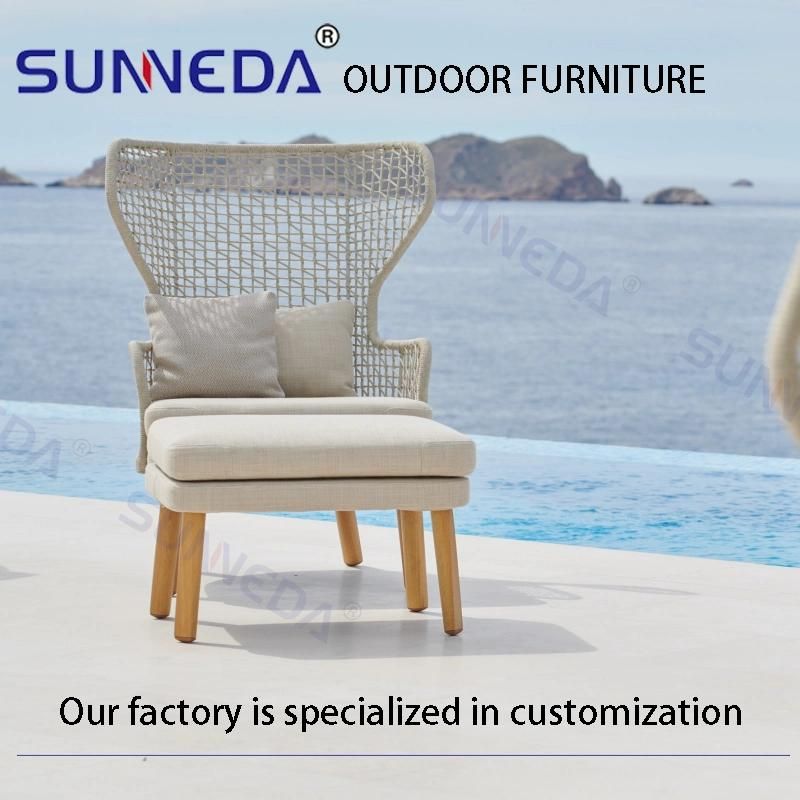 Luxury Home Modern Furniture Compact Patio Aluminum Recliner