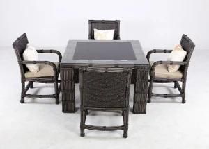 PE Wicker Rattan Outdoor Furniture Garden Dinner Set Design