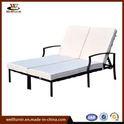 Promotions Outdoor Leisure Adjustable Double Chaise Sun Lounge Bed