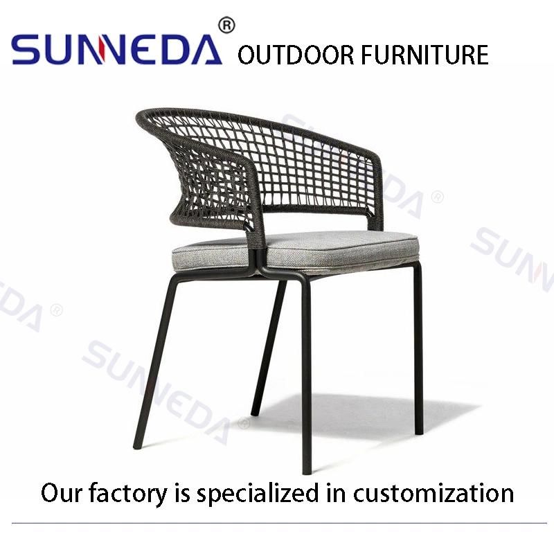 Outdoor Rope Furniture Balcony Set Comfortable Cafe Chair Rope Chair