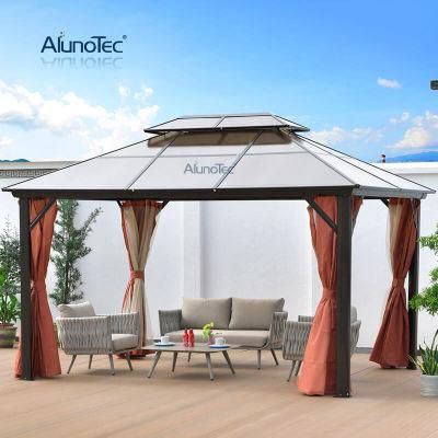 East to Install Double Fixed Polycarbonate Roof Aluminum Carport Gazebo Pergola Canopies