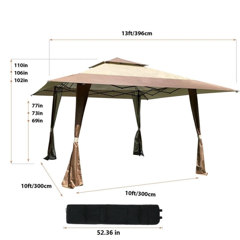 Outdoor 13X13FT Canopy Patio Gazebo Tent for Party Camping
