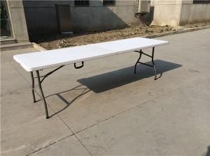 8FT Plastic Folding Suqare Table for Camping Use at Factory Price