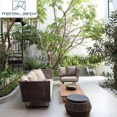 Outdoor Aluminum Garden Hotel Villa Patio Combination Rope Rattan Sofa