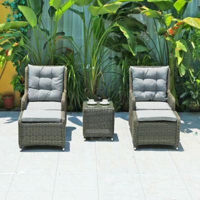 Outdoor Rattan Lounging Beach Chair Foldble Reclining Aluminum Folding Relaxing Mat Chair Lounge Footrest Beach Chairs