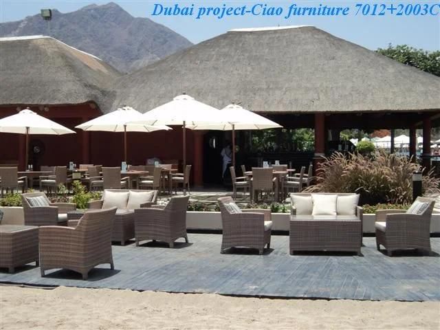 Patio Furnitures Wicker/Rattan Sofa for Outdoor 7012