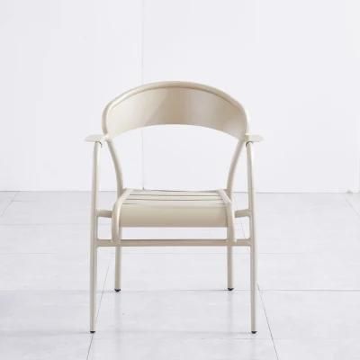 2021 New Design Aluminum Frame Metal Colorful Dining Bar Chairs