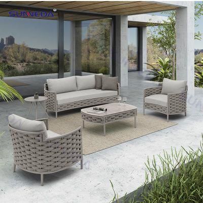 European Style Popular Fashion Modern Webbing Foam Garden Sofa Set