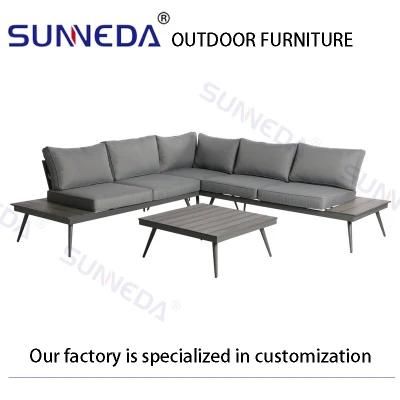 Outdoor Garden Plastic Wood Practical Corner Sofa