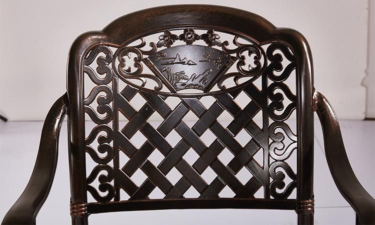 Hot Sale Rotatable Outdoor Swivel Chair Patio Set Cast Aluminum