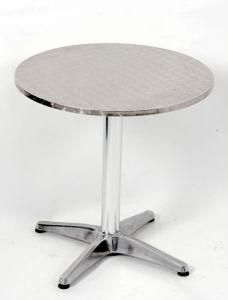 Garden Camping Shining Aluminum Stainless Steel Foldable Bistro Round Table