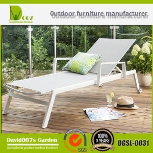 2017 New Design Outdoor Garden Patio Furniture Textilene Sun Lounger &amp; Chaise Lounge